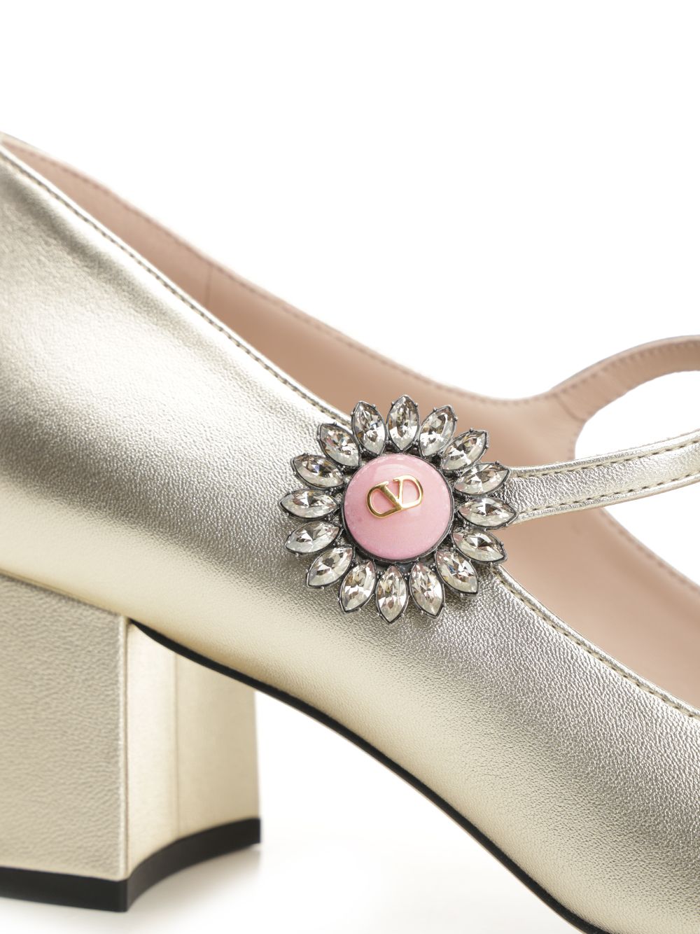 Valentino Garavani Mary Jane In Silver-Plated Nappa Leather Pumps - Silver | 8937b6ad5f76382bd51faff304279dbfe230bd8b