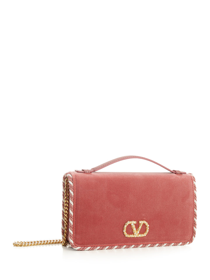 Valentino Garavani Vlogo Signature Small leather goods - Rose | d47867cd4b17e1346fb26a0b01bb53c50941e6c2