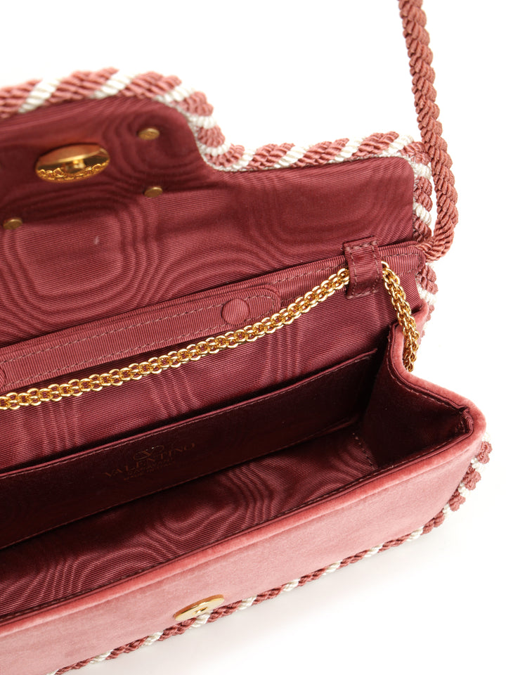 Valentino Garavani Locò Mini Velvet Clutch Clutches - Rose | e994b8227ff045db32f9a5f3173761164f09241d