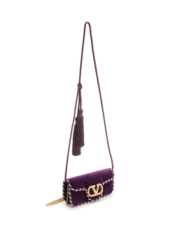 Valentino Garavani Locò Mini Velvet Clutch Clutches - Violet | d4dd23555416371dee40887d332203fb6a455f2a