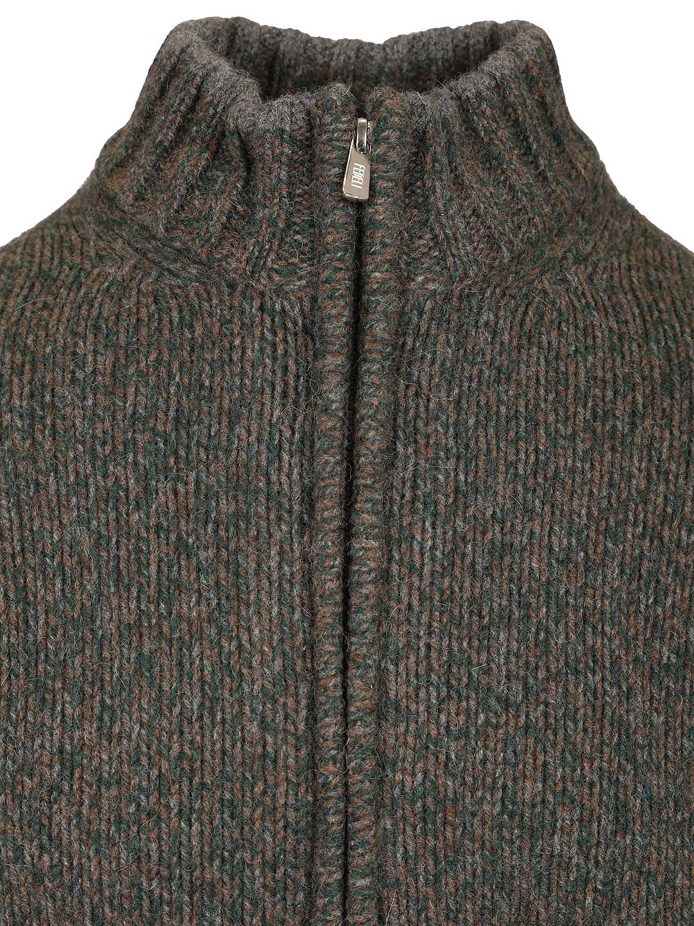 Fedeli Zip-Up Cardigan Knitwear - Green | 48f46565dfe4c4700ae247e87fda96cbd4e0afea