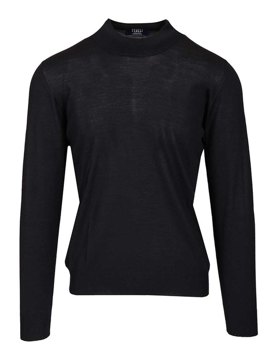 Virgin Wool Sweater Knitwear Blue