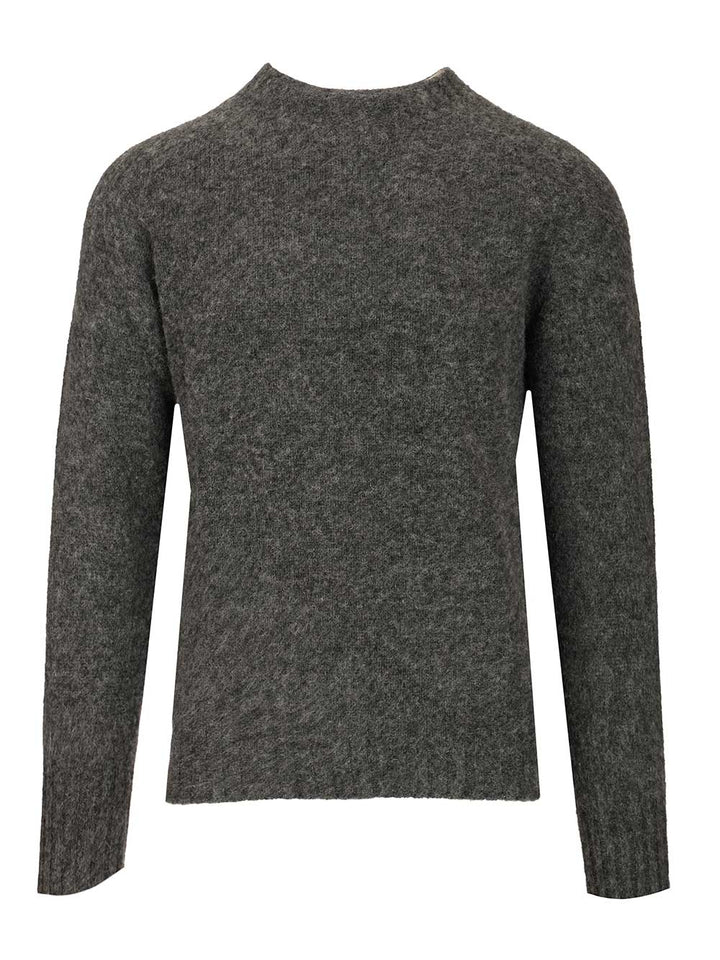 Howlin' Shetland Wool Crew Neck Knitwear - Grey | 88a71d9171c3fb1391fddd3569bed18c7f83ca5c