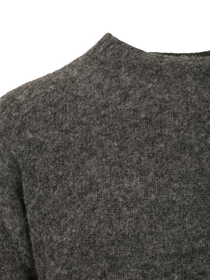 Howlin' Shetland Wool Crew Neck Knitwear - Grey | 13ab9ae7fa96d76278ce740ae77f0d13318d6c9e