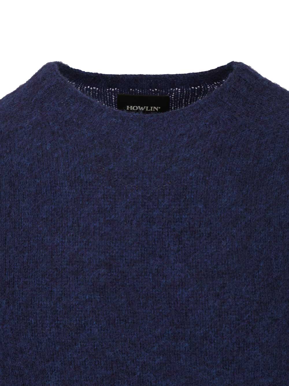 Howlin' Shetland Wool Crew Neck Knitwear - Blue | 49afcfb23b26309da8cc3884e0b384d2b62083d8