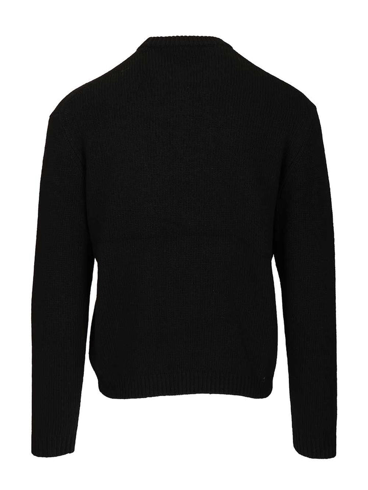 Maison KitsunÉ Merino Wool Sweater Knitwear - Black | c400ceb1656098735adfd273a8183bcb136a4b4f