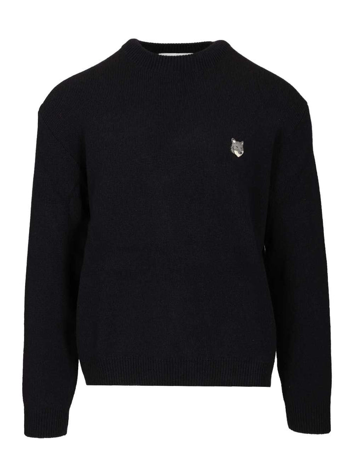 Maison KitsunÉ Lambswool Sweater Knitwear - Blue | b5368f7a69decf01dcf80629ecb63dad47fb3d64