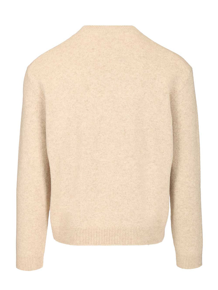 Maison KitsunÉ Lambswool Sweater Knitwear - Beige | d9cb5988c82c230c9d899a9ae6c29a98d337c81f