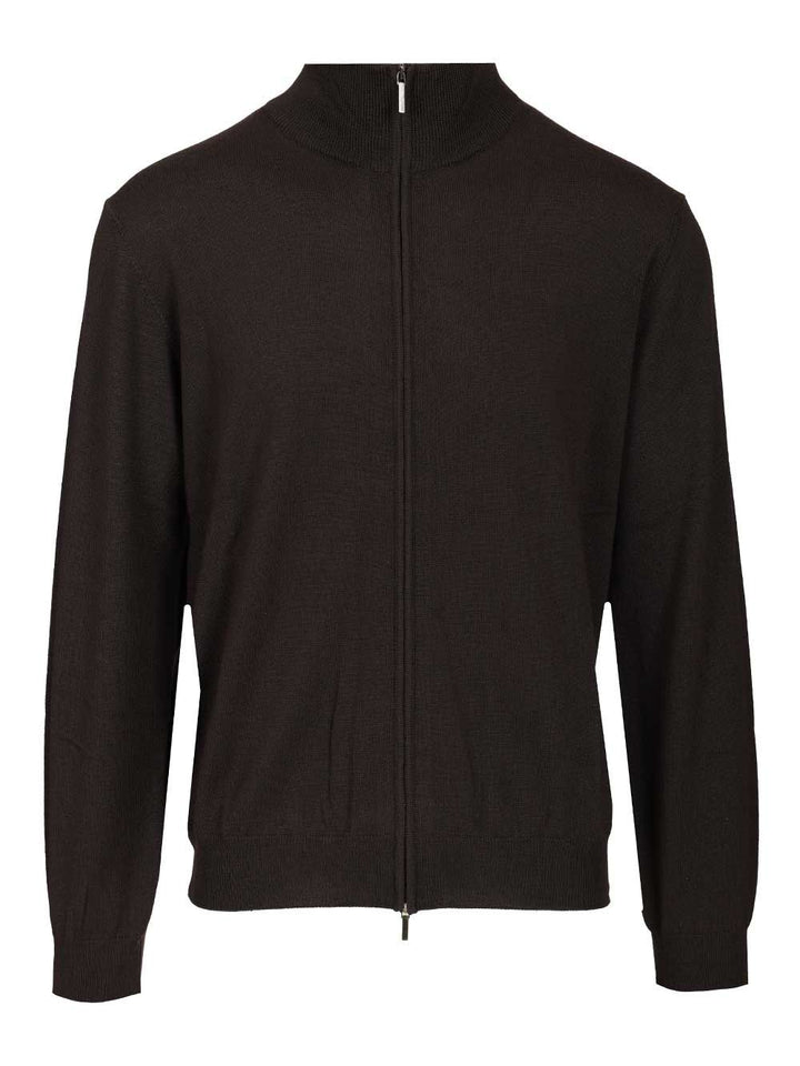Al Duca D'Aosta Zip-Up Cardigan Knitwear - Brown | a489d3e52adeb1d7407c5ca656b17b24fa87702c