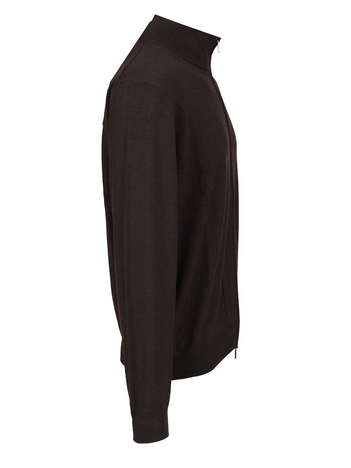 Al Duca D'Aosta Zip-Up Cardigan Knitwear - Brown | c6eeaf9f2f7b70f6f97733e7d2b335293492f8e4
