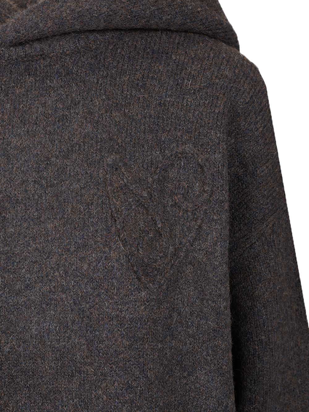 Acne Studios Layered Knitted Hoodie Sweatshirts - Grey | 4b21369b19d1578883713d2f263cbcc7720cd23a