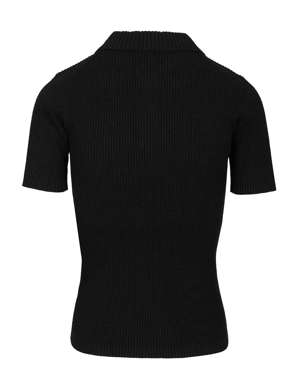 Maison KitsunÉ Wool And Cotton Polo shirt - Black | cfad3510ad8faacf43538ab28012da276c6740fe