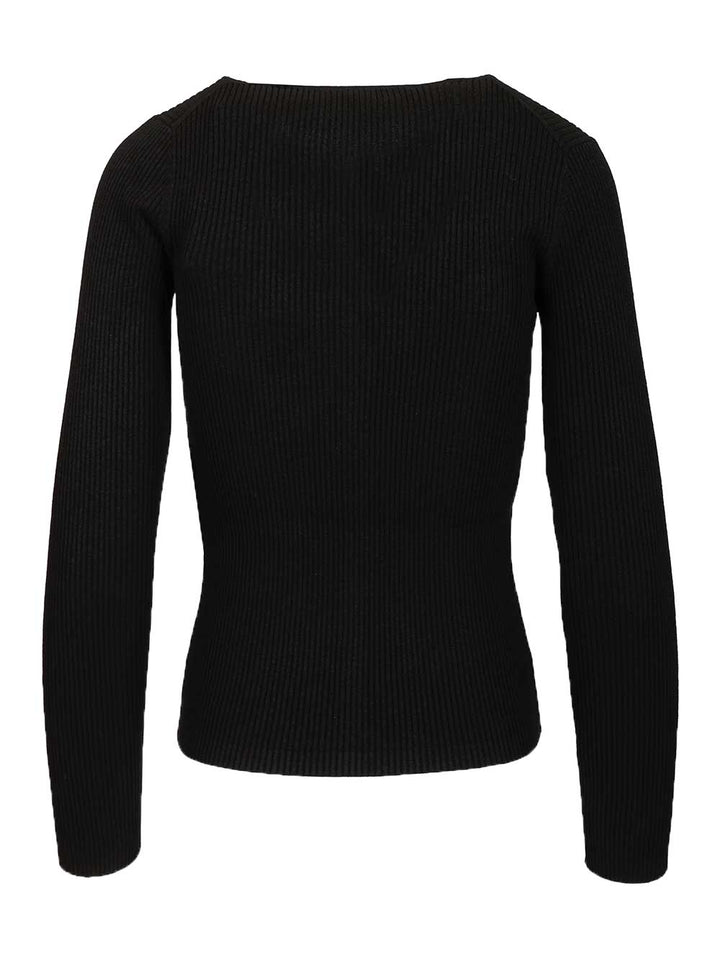 Maison KitsunÉ Fine Ribbed Cardigan Knitwear - Black | 314cb5115d245f973faa7c4a31df8a559dc61635
