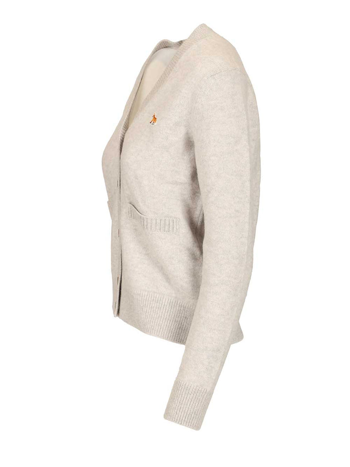 Maison KitsunÉ Baby Fox Knitwear - Grey | 67674ace492fabc7043e7e685a41b678481155f3