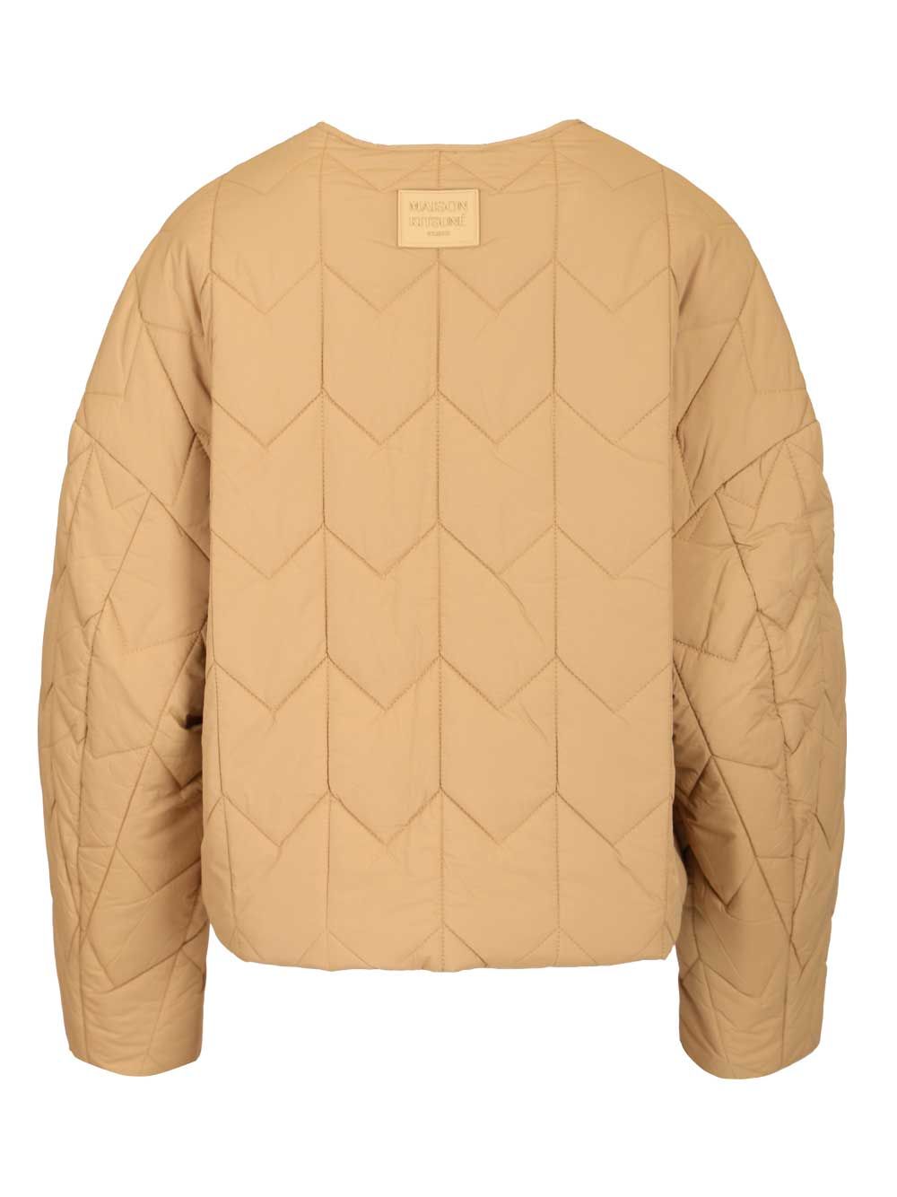 Maison KitsunÉ Quilted Jacket Knitwear - Brown | c89fdf582713b743fc66c8ad4fbe4187d5e5c009
