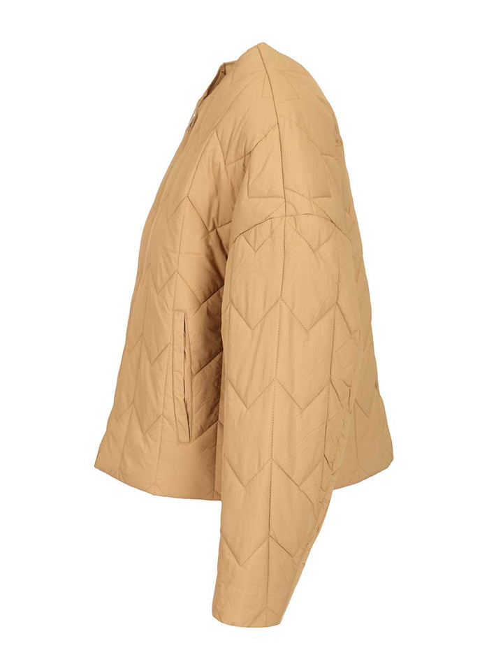 Maison KitsunÉ Quilted Jacket Knitwear - Brown | 4e4161d2191dd49422226ef853b26b8d739d3764