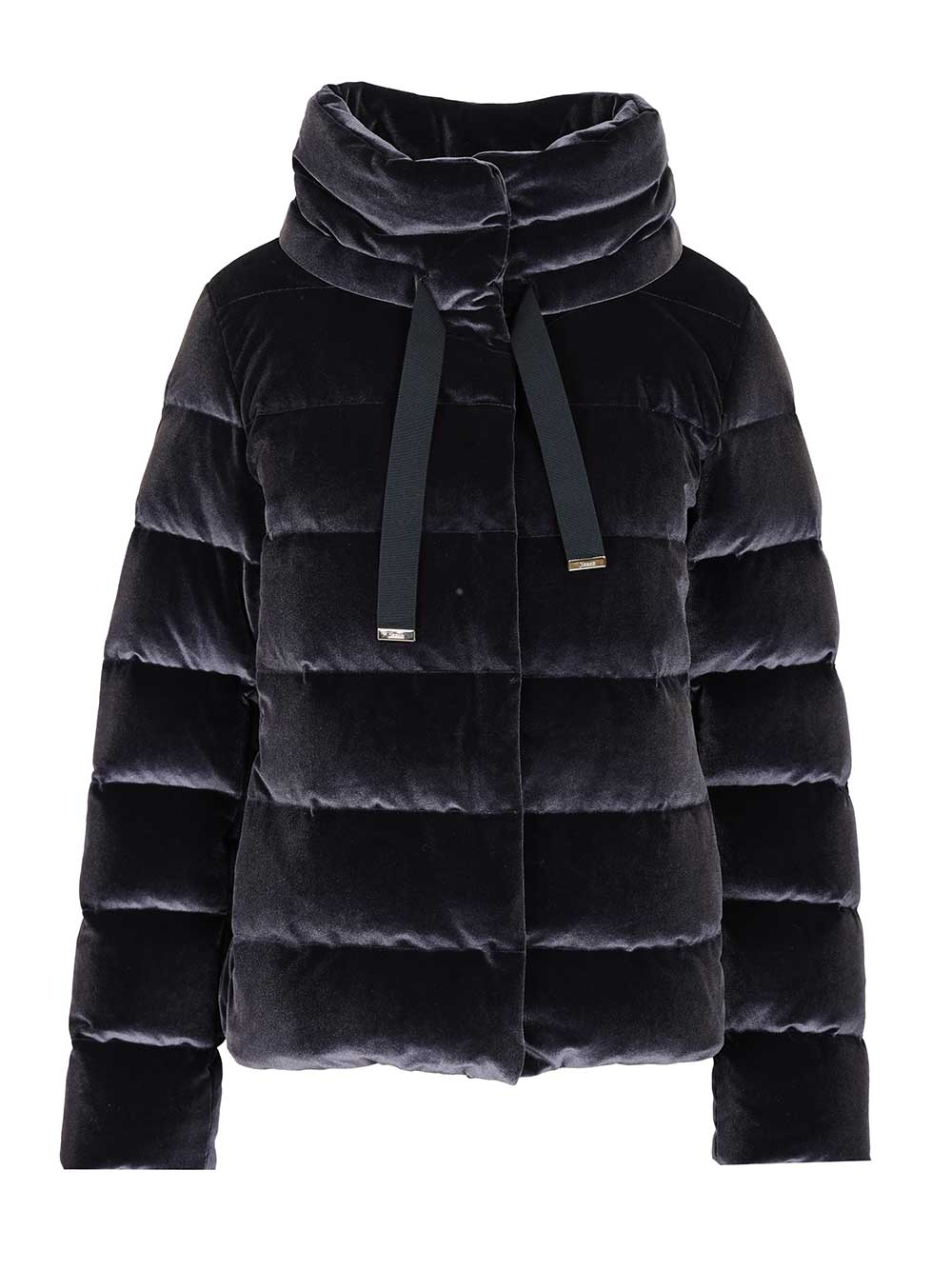 Herno Smooth Velvet Down Jacket Coats - Blue | b4c962d0c9b84e84b6d608d811eacdbd8c580831