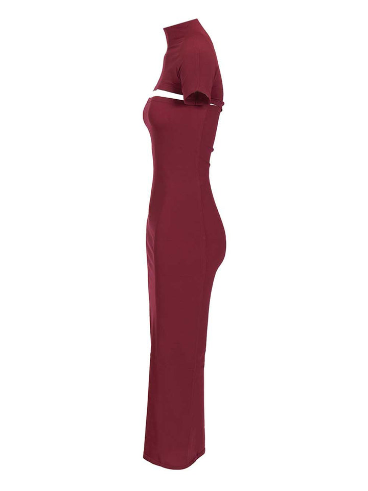 AlaÏA Fitted Knit Cut-Out Dress Dresses - Bordeaux | 6f202202b4ea55276a9f3dffd57305bbbf0d7e1d