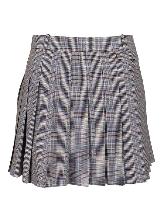 Pleated Mini Skirt Skirts Grey