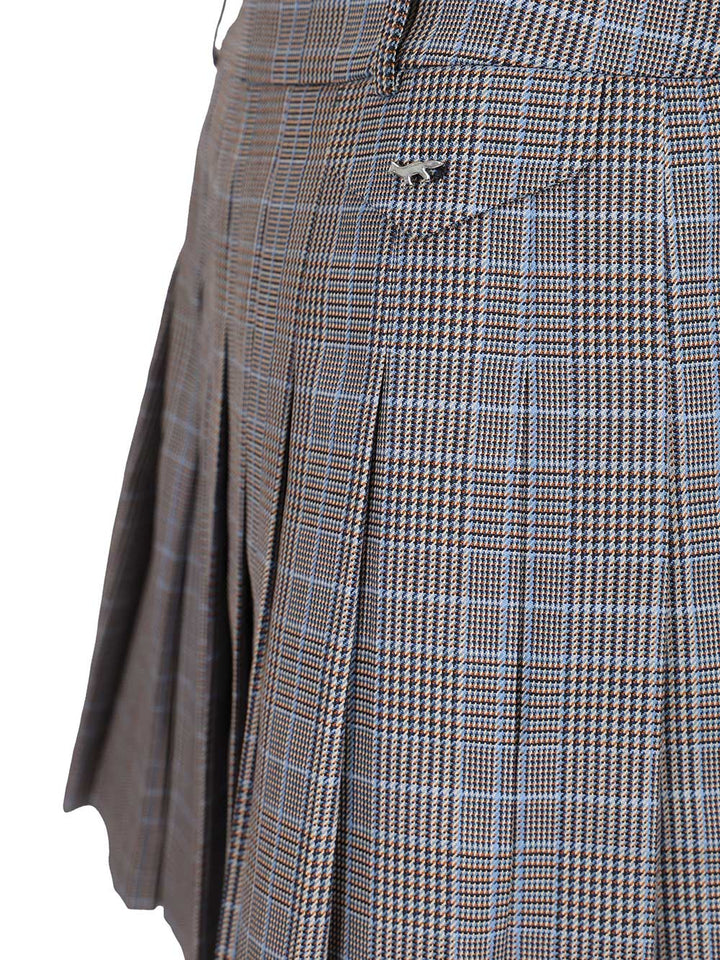 Maison KitsunÉ Pleated Mini Skirt Skirts - Grey | 90c4b60b16ccdc73d3fbf1e9c08763f4a3a0d570