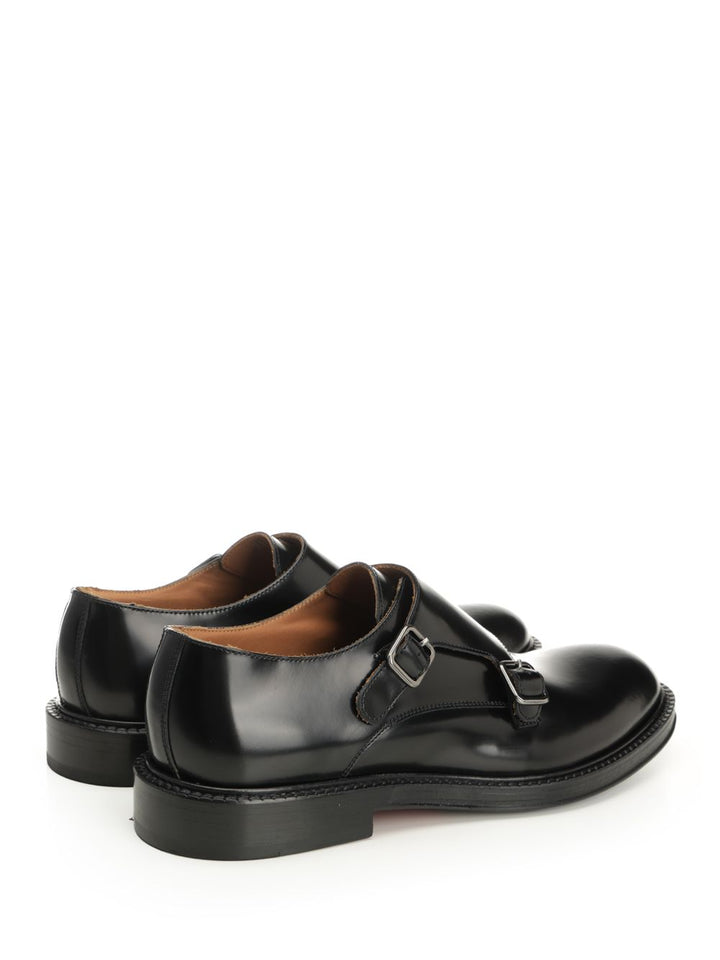Corvari Black Brushed Leather Double Monk Loafers - Black | 78147886c7473564bf48d931c35b96a4844d100a