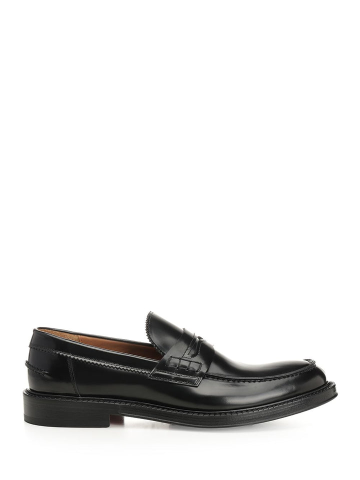 Corvari Black Brushed Leather Penny Loafer Loafers - Black | 2922aa3c9806dd776e489f943efc2fbb43e8f0c7