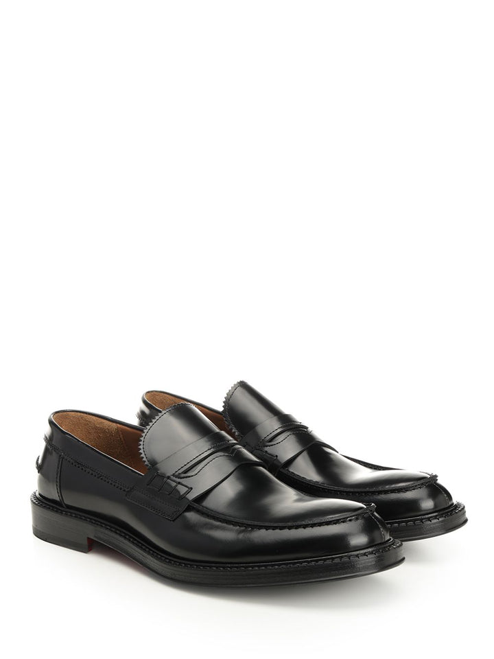 Corvari Black Brushed Leather Penny Loafer Loafers - Black | c3ecbb0ae190d3adcc8f4884a6802b96332f15bb