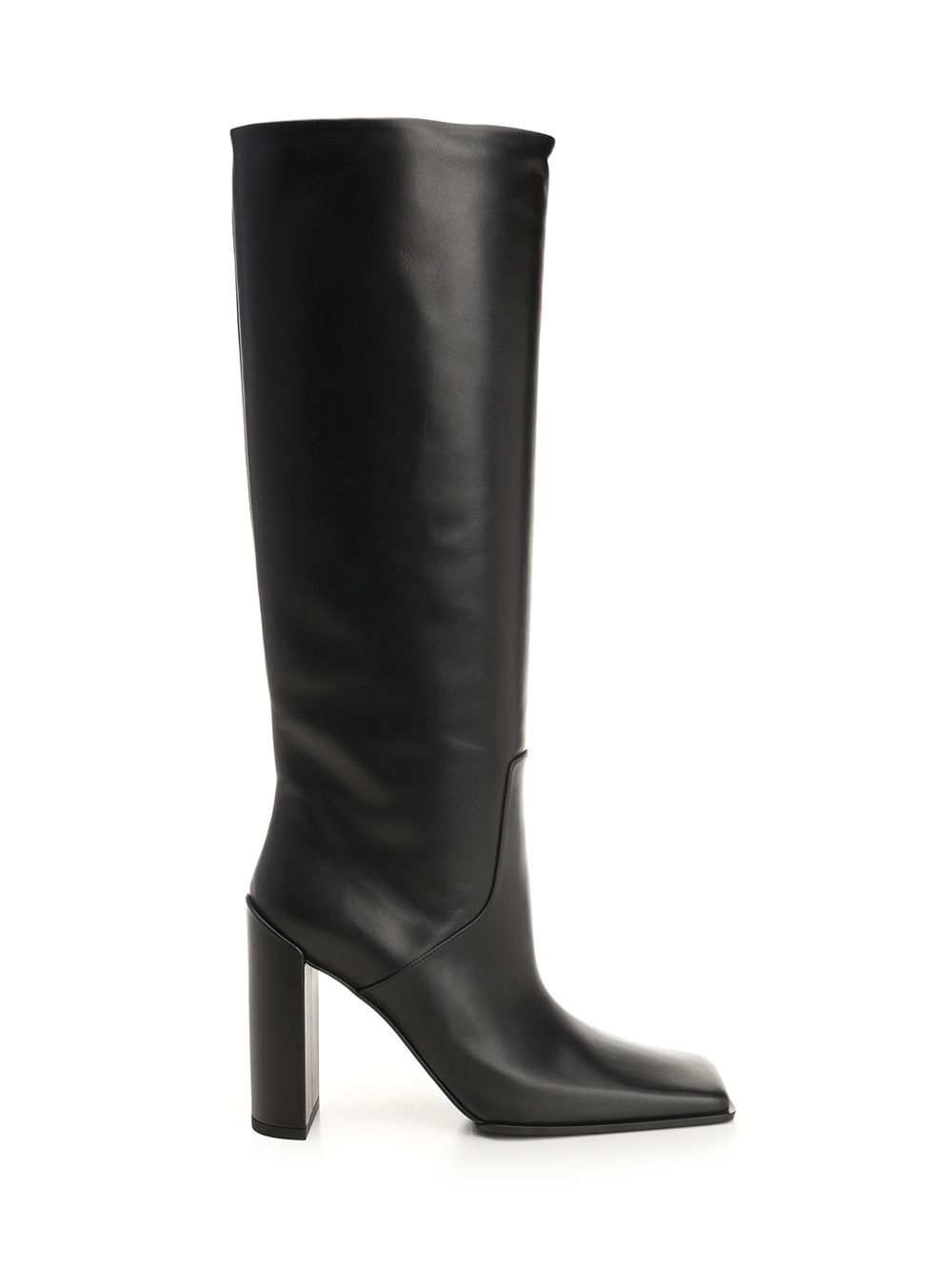 AlaÏA Square Toe Leather Boots - Black | a86a11ceb78478be5860316ac85d37bbc57577e6