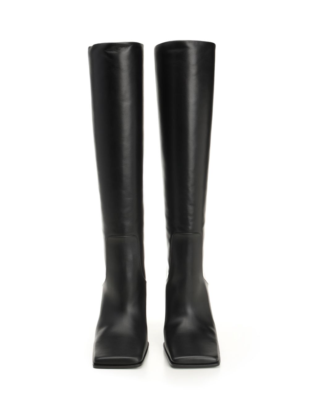 AlaÏA Square Toe Leather Boots - Black | 950b5c726e8f4dd7f819642f2ea4b8f6ae8951fa