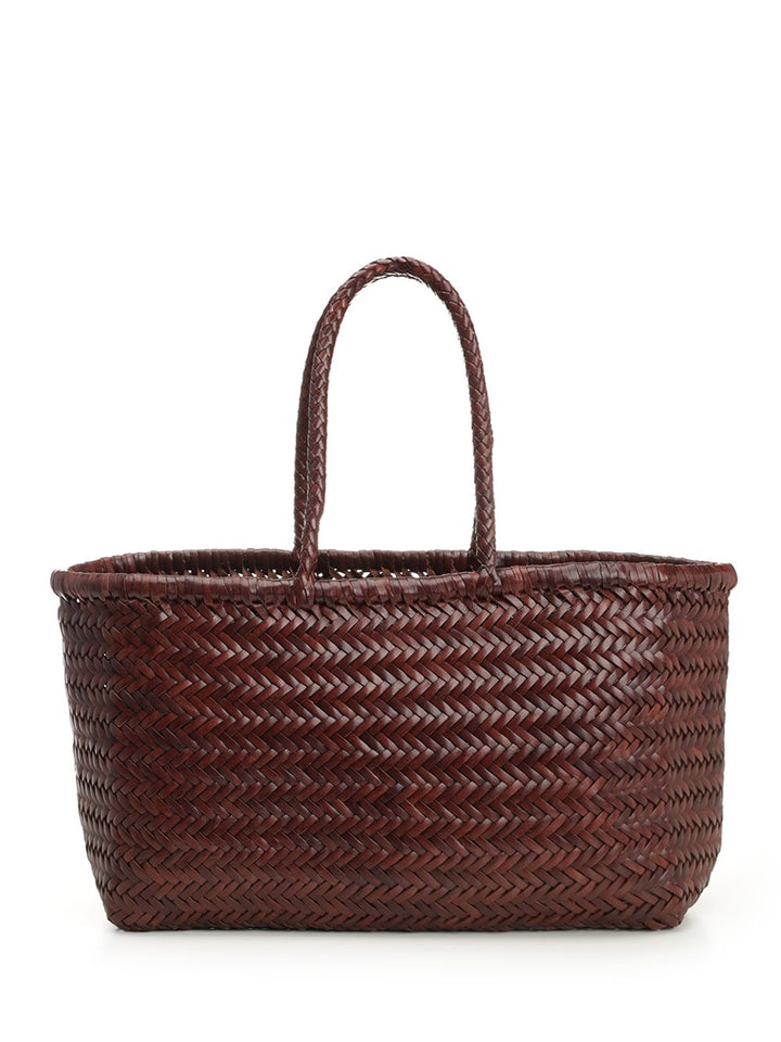 Dragon Diffusion Large  Woven Leather Basket Handbags - Brown | f58bde8ac9bdd0a8bd64fa7104ae1f26766c6771
