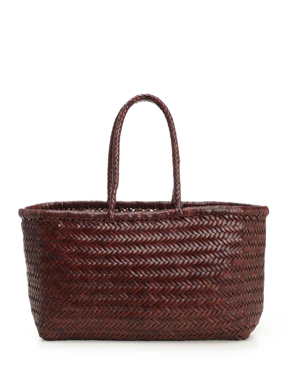 Dragon Diffusion Large  Woven Leather Basket Handbags - Brown | f58bde8ac9bdd0a8bd64fa7104ae1f26766c6771