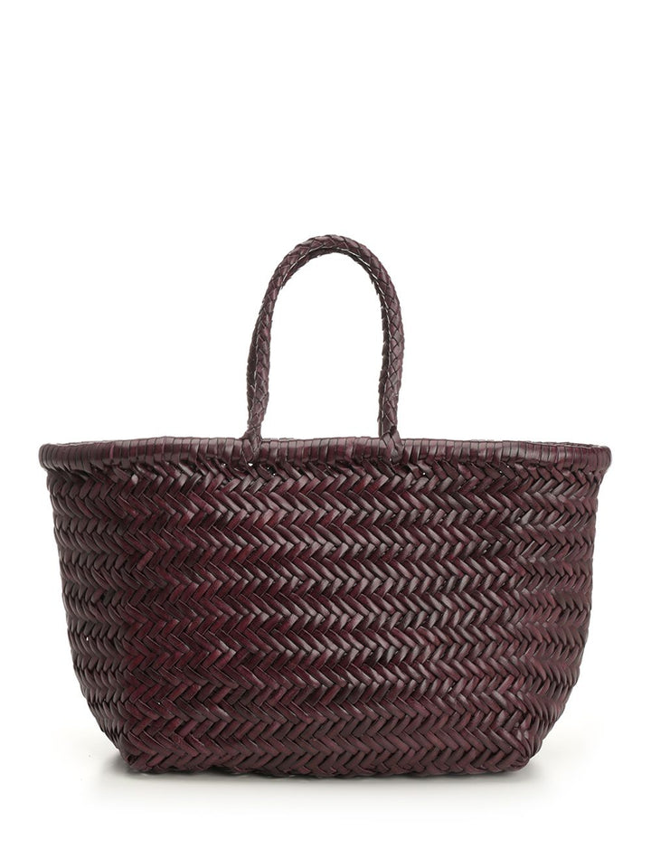 Dragon Diffusion Woven Leather Basket Small Handbags - Bordeaux | f19c7d87285d707893263b42fb0127ad186055bb