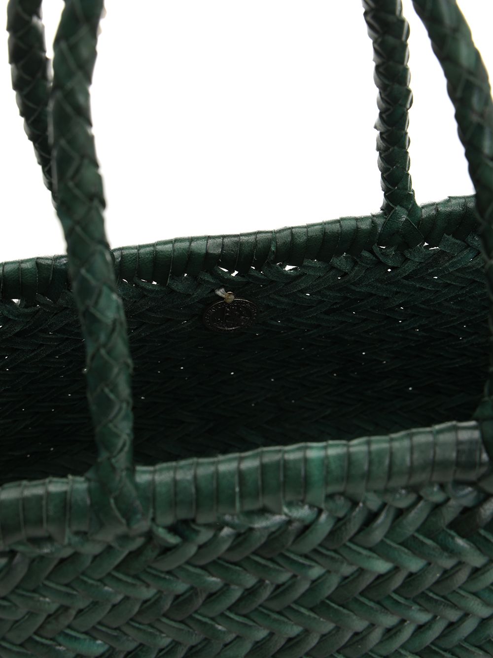 Dragon Diffusion Woven Leather Basket Small Handbags - Green | 30331ee3c67017e147e091e9b22cab935e0291e0