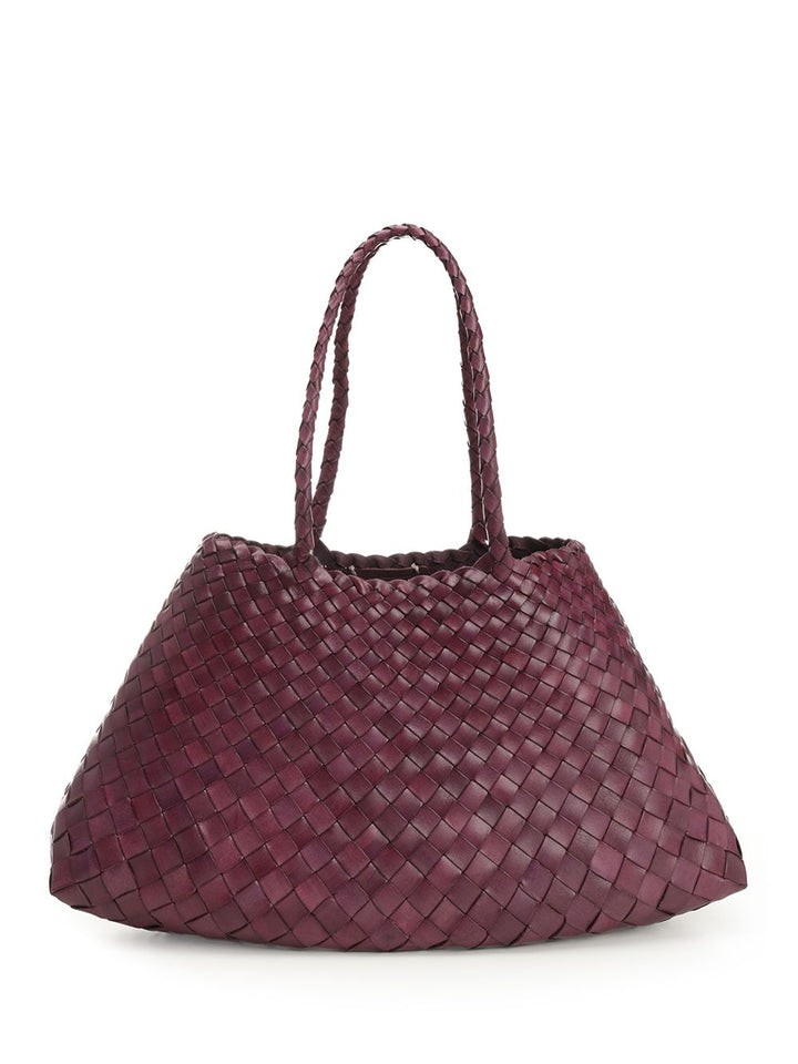 Dragon Diffusion Santa Croce Big Woven Leather Tote Bag Shoulder Bags - Bordeaux | d6a73b21ff271dd18e5e8848eaea484b24228369