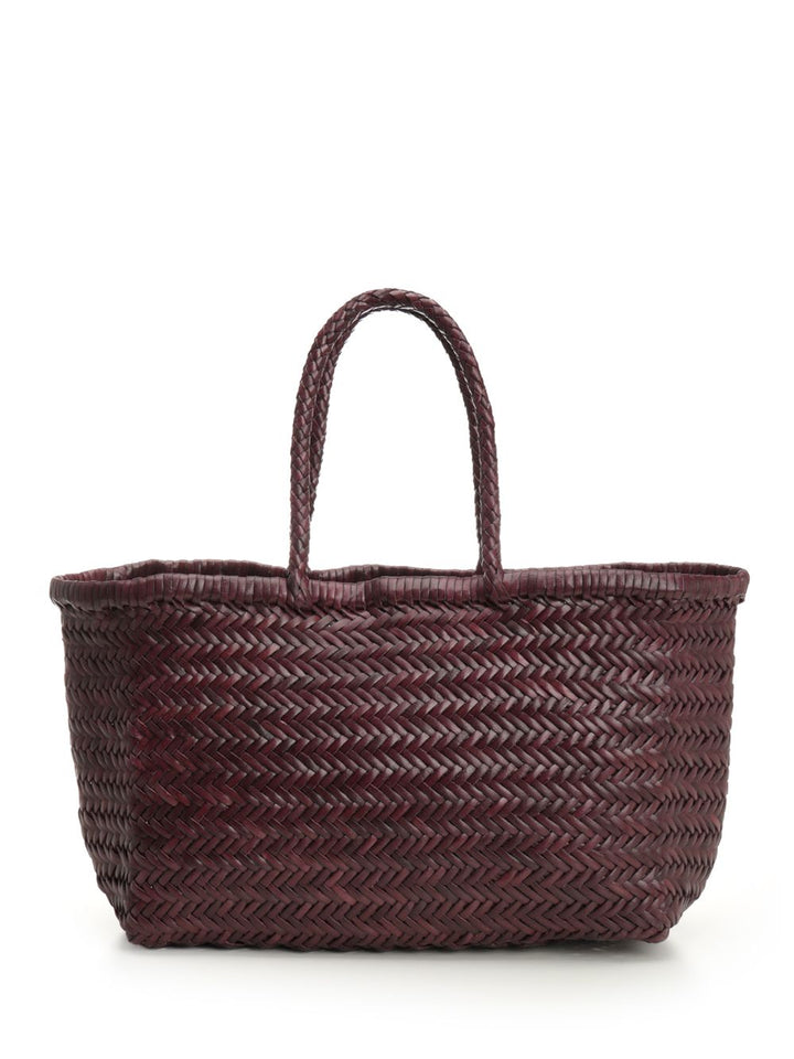 Dragon Diffusion Large  Woven Leather Basket Handbags - Bordeaux | f7e0d4262b0d763dbc4ccb63b3b3f007f810ee9f