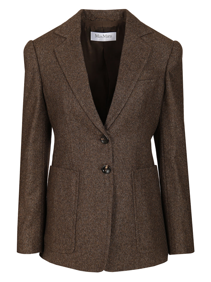 Max Mara Wool Tweed Jacket Jackets - Brown | eee47c3d278cdb0a80437bee7c855c0adcfe7c17