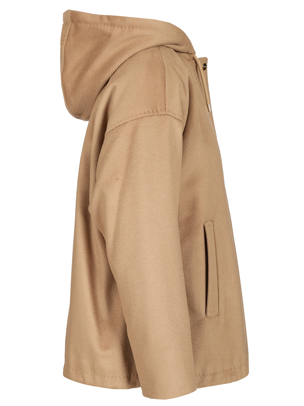 Max Mara Studio Wool Drap Sweatshirt Coats - Beige | 282a873fc6833ee25fc92d3ba82a407f6f767dac