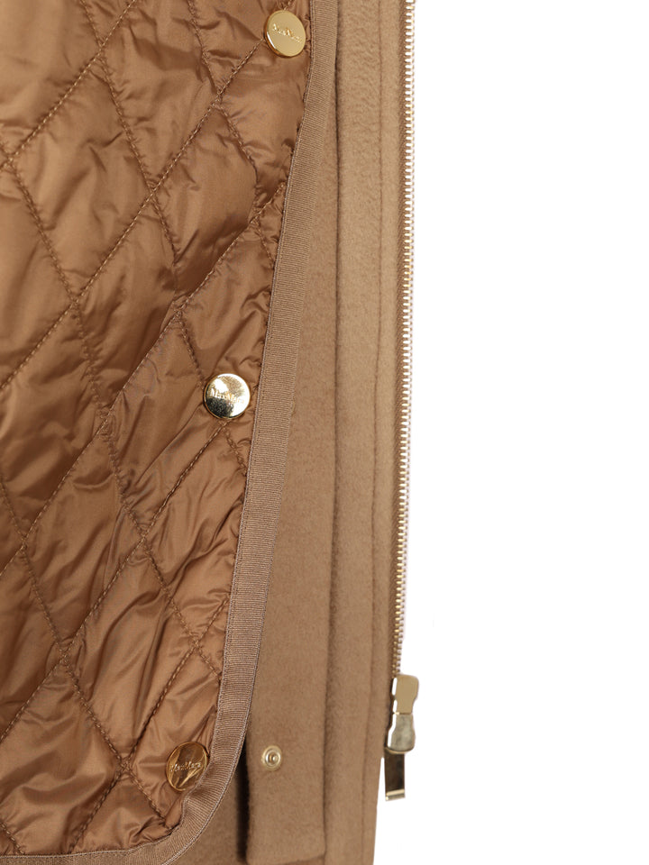 Max Mara Studio Wool Drap Sweatshirt Coats - Beige | 8765e91e1ff213ada21c11e5255edae01381182b