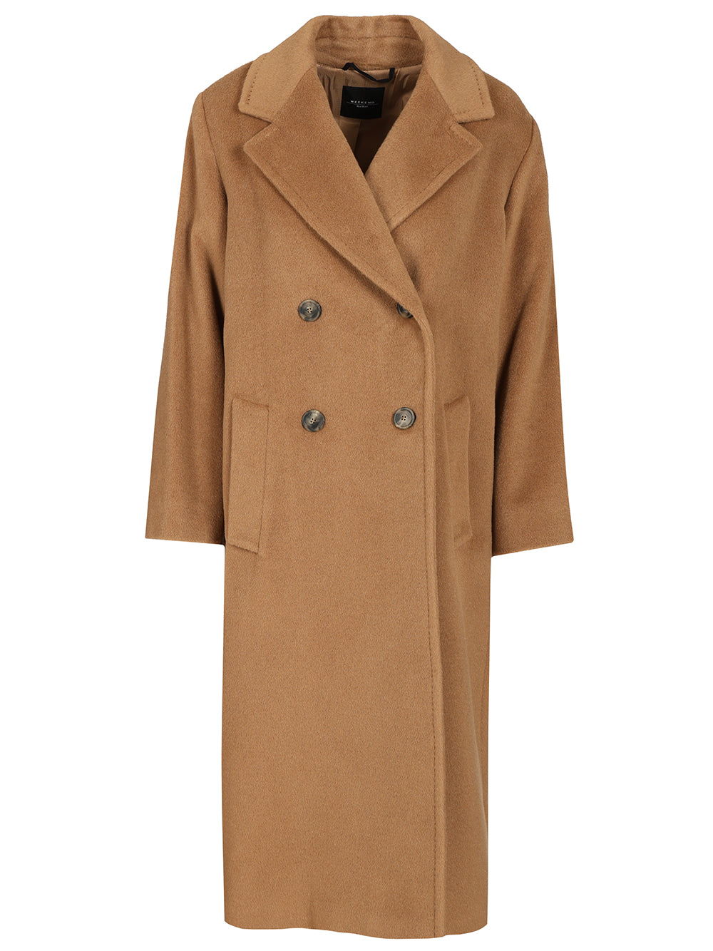 Weekend Max Mara Double-Breasted Wool And Alpaca Coat Knitwear - Brown | c38e527ad7e2f53a21db631f160a243c76ab5953