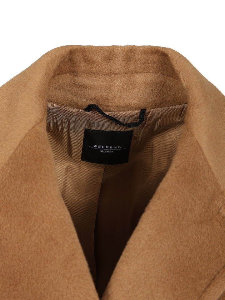 Weekend Max Mara Double-Breasted Wool And Alpaca Coat Knitwear - Brown | 107aa618dcdb7cb795143cc04eb943c947961c2e