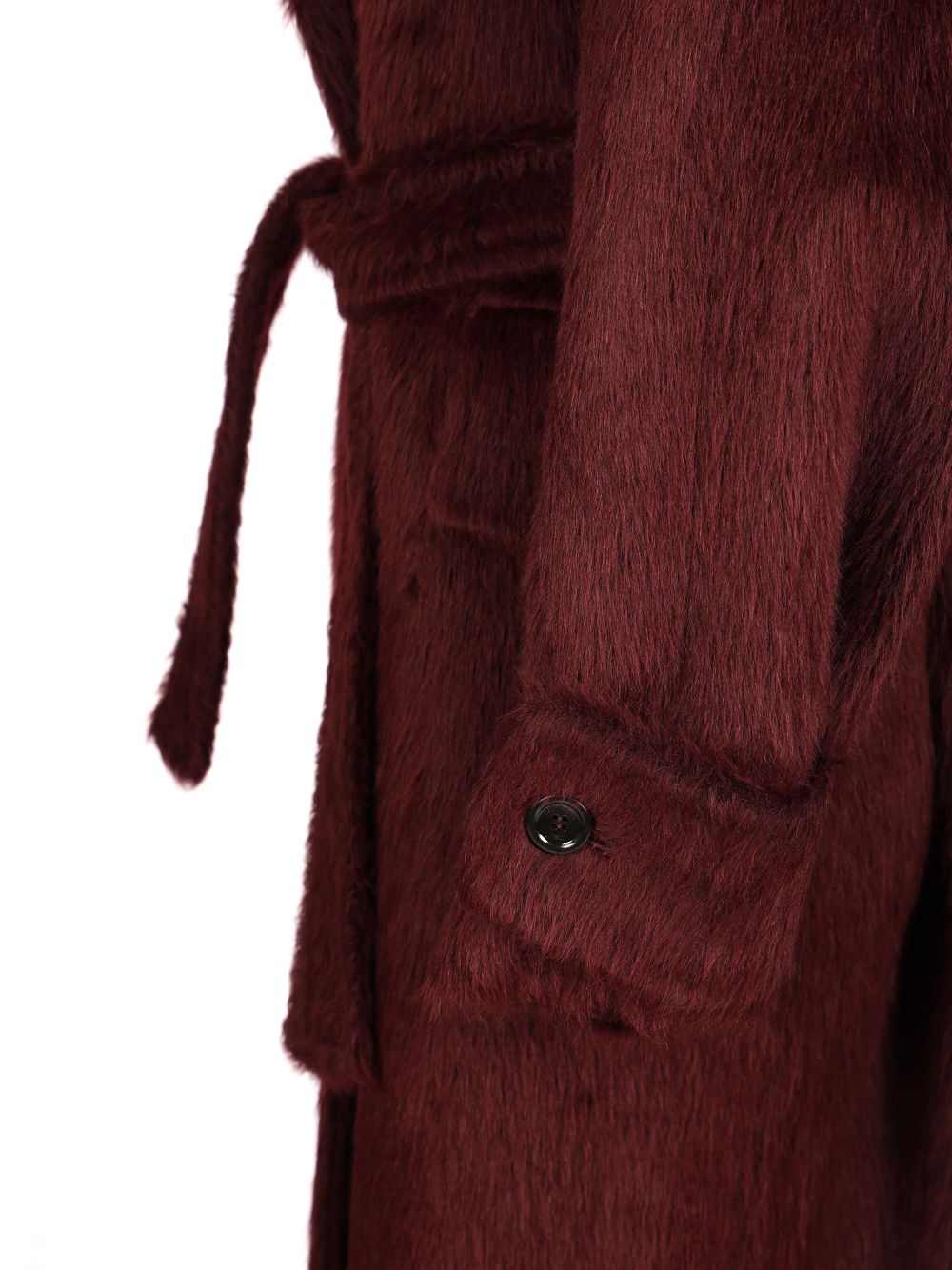 Max Mara Long Coat In Alpaca And Wool Coats - Bordeaux | 2635fd8cb6db8dbbccfc8c22922e072991bf9a7e