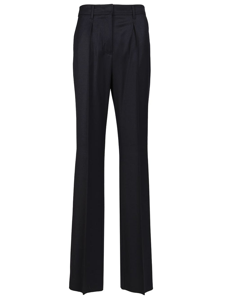Max Mara Wool Gabardine Trousers - Blue | 51e6afdd8cb87741436f92a23d67b307f12cbbf8