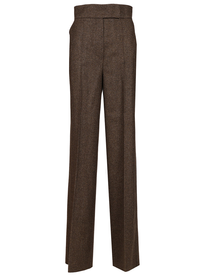 Max Mara Wide Leg Trousers - Brown | e3381c475f7cee9ba014ca98a685ef513045f4b7