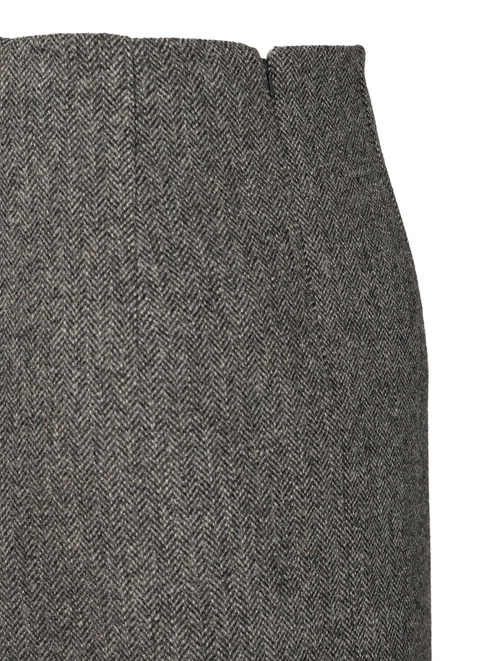 Weekend Max Mara Chevron Wool Skirt Skirts - Grey | da32d65dee249ef69097d58e1bac9d0f6949e5a3