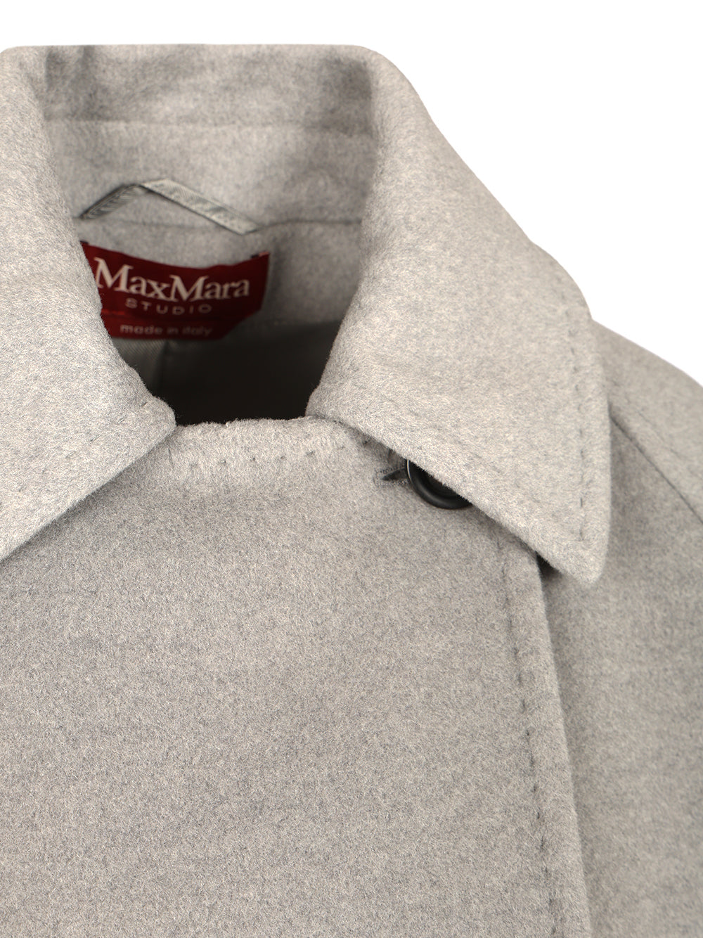 Max Mara Studio Double-Breasted Wool Pea Coat Coats - Grey | 876d1dddea8f78cc5ac60a7351a317f61f261982