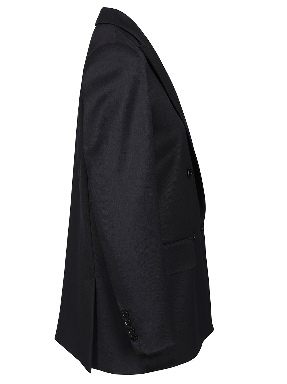 Max Mara Double-Breasted Wool Blazer Jackets - Blue | fbebb488479ac1ebd2488c95b72c0e1d3f0b7c04