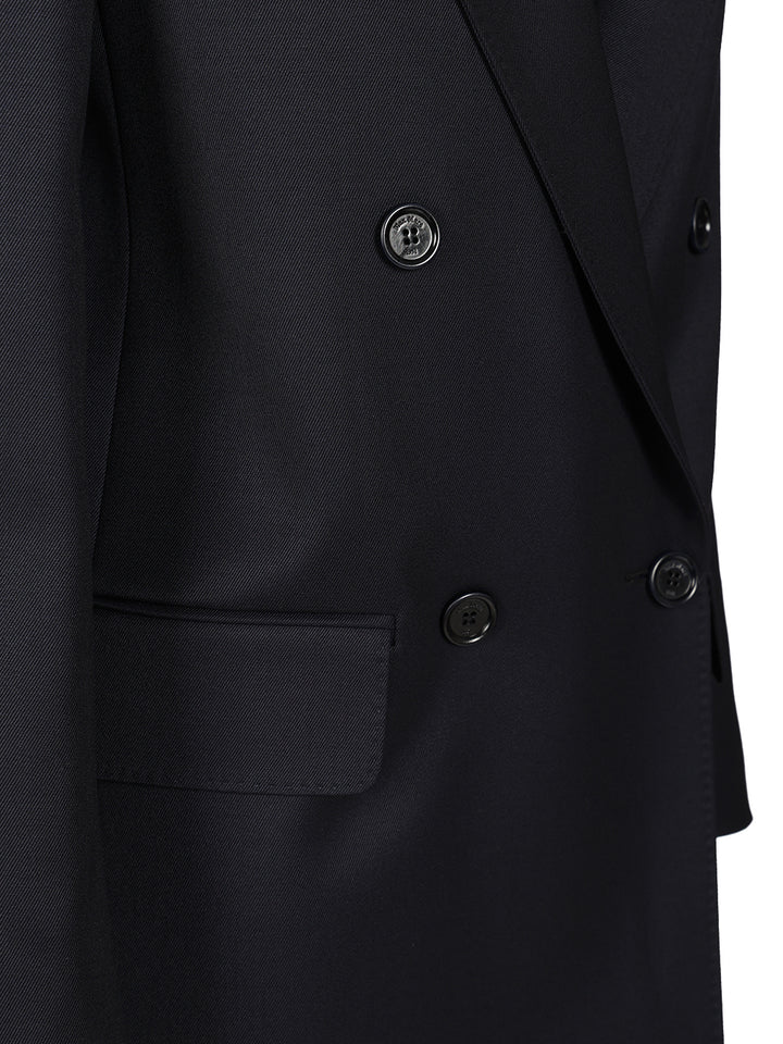 Max Mara Double-Breasted Wool Blazer Jackets - Blue | bf3b8a54f2ced11edf755c3cfacb756219f219ce