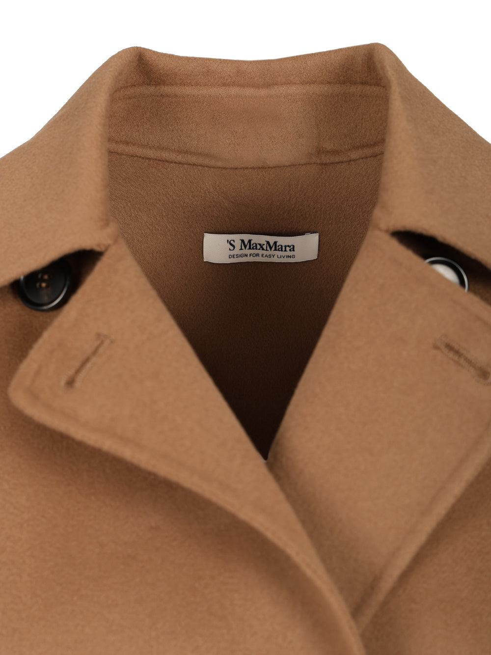 'S Max Mara Double-Breasted Coat In Double Wool Jackets - Beige | bf7978df05e1c1f1768378ac6ff42ed800428a28