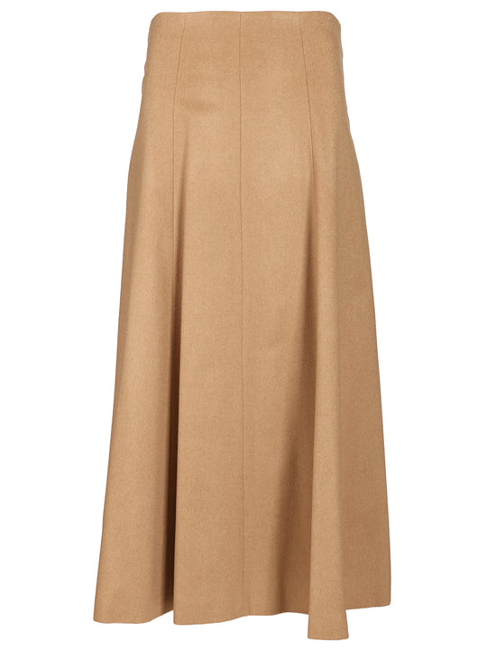 Flared Skirt Skirts Beige