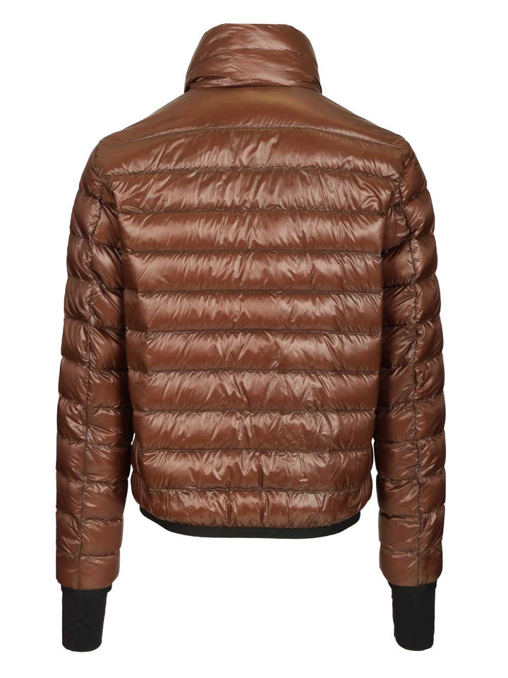 Moncler Grenoble Hers Short Down Jacket Coats - Brown | d39844bd3ad22dffbf01b4f7ca60fbf1a7bda158
